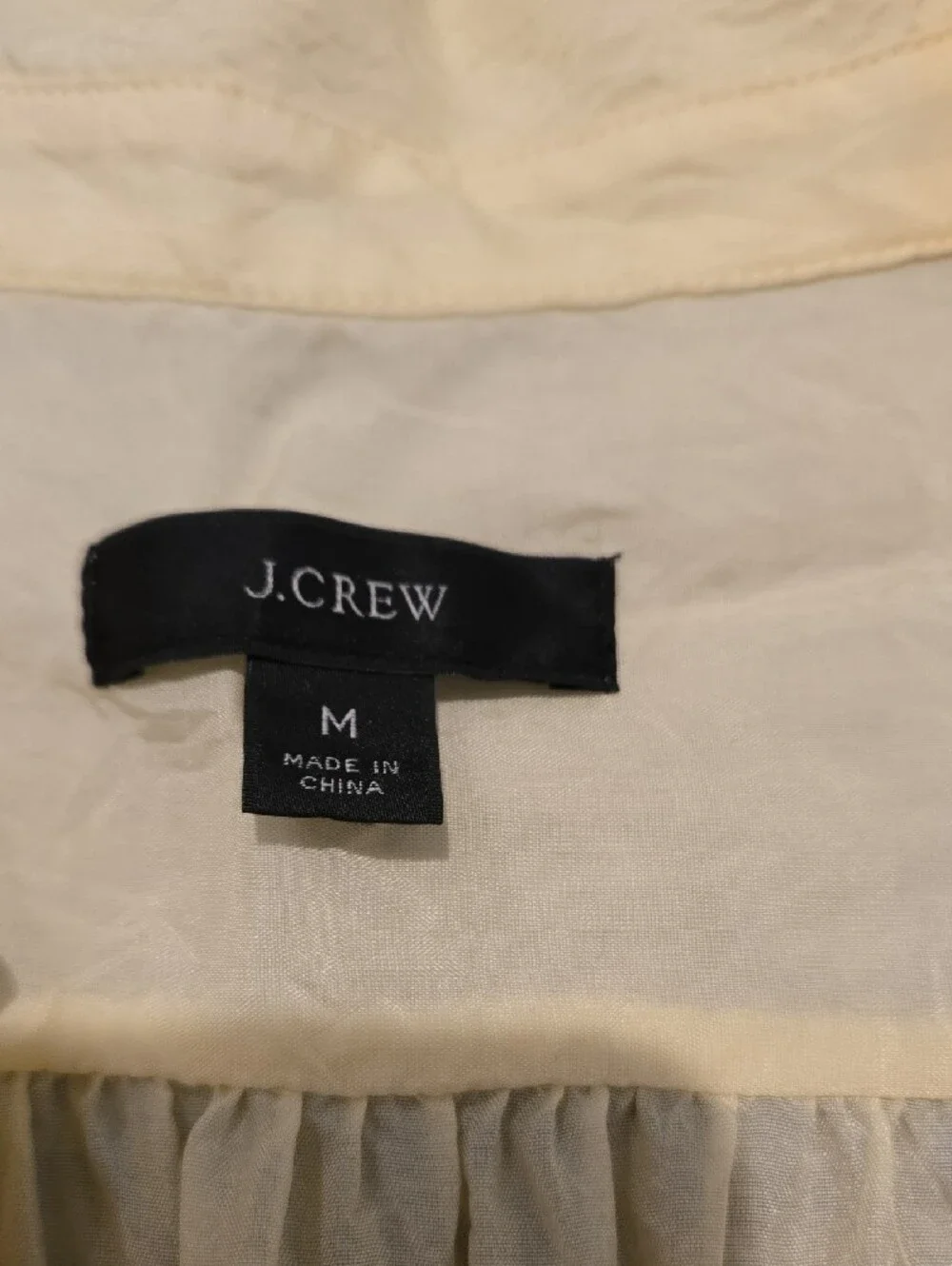 J.Crew Light Yellow Relaxed Button-Front Shirt